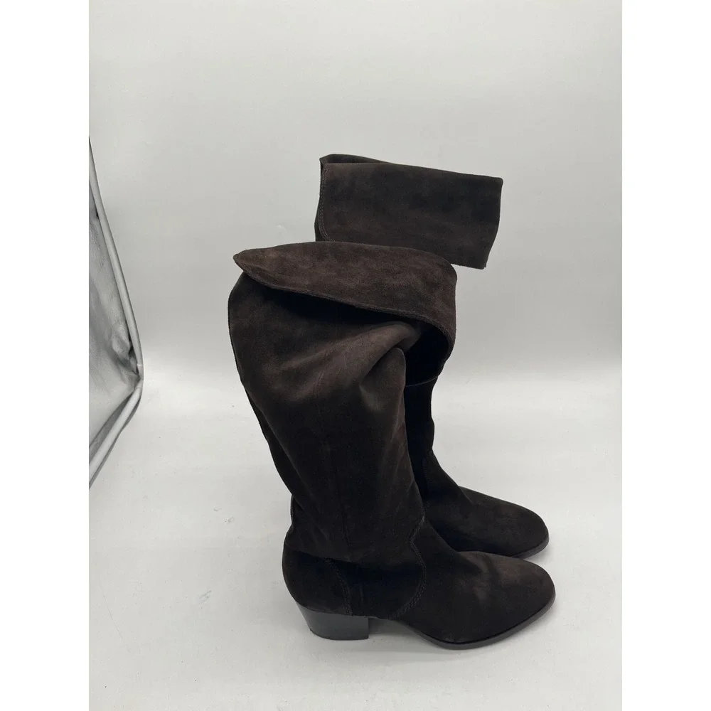 FRYE Cowboy Women's Brown Suede‎ The Over Knee Western Boots Size 6.5M